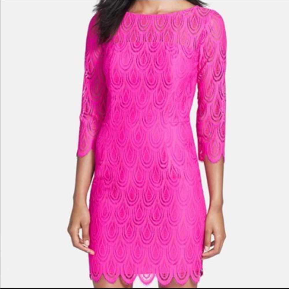 Lilly Pulitzer Azalea Pink Hera Lace Sheath Dress